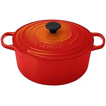 Le Creuset Enameled Cast Iron Signature Round Dutch Oven, 7.25 qt., Flame