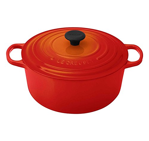 Le Creuset Enameled Cast Iron Signature Round Dutch Oven, 7.25 qt., Flame