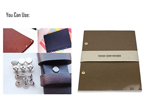 Lby 100Pcs Phillips Chicago Screws Binding Screw Posts,M5 X 10/20/30/40/50Mm Book Screws,Binding Barrels And Screws Assortment Kit, For Leather Saddles Purses Belt Repair,Nickel-Plated #TOP6