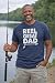 Crazy Dog Mens Reel Great Dad T Shirt Pun Dad Joke Funny Fathers Day Fishing Tee Gift for Fisherman Heather Navy L