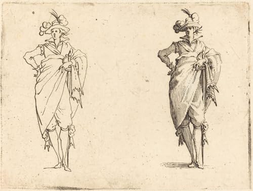 Art Tableau Gentilhomme Jacques Callot pour habiller un grand mur vide 60x90cm