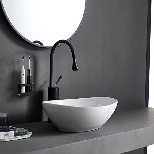 Linkidea Wall Mounted Electric Toothbrush Holder with Diatomite Dish, Self Adhesive Electric Toothbrush Storage Organizer Compatible with AquaSonic Black Series, Kingheroes Sonic, Oral-B (Black)