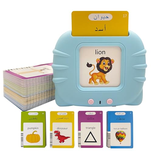 بطاقات فلاش تعليمية للأطفال باللغة الإنجليزية واللغة العربية لتعلم الحروف العربية من مينمر، 224 كلمة أساسية مرئية، ألعاب الأطفال الصغار لتعلم اللغة العربية