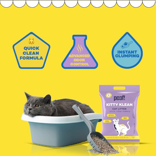 Image of Poof! Kitty Klean Cat Litter, Quick Clean Formula, Fresh Lavender, Instant Clumping, Advanced Odor Control, Easy to Scoop, 5kg