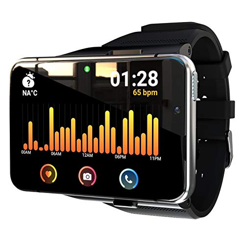 KFSO LOKMAT MAX 2.88 inch 4GB+64GB LCD 2300mAh SmartWatch upport Manual Make and Receive Calls, Send Text Messages, Download Third-Party apps, Video Calls etc,for Android 7.1 4G Phone (Silver)