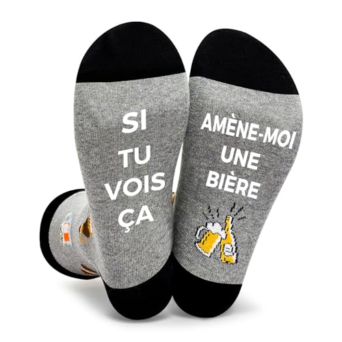 Chaussette Homme Humour Fantaisie Coton Drole Personnalisé...