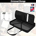 Sheet Music Stand Carrying Case for Music Sheet Clip and Tripod Nylon Storage Bag Music Sheet Stand Holder Protective Case Bag for School, Orchestras, Choirs, 23.22'' x 15.35'' x 2.95‘’