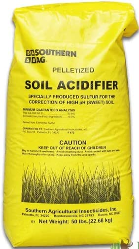 Fertilizante granular de azufre de Arándanos (acidificante de suelo) - 50 libras.