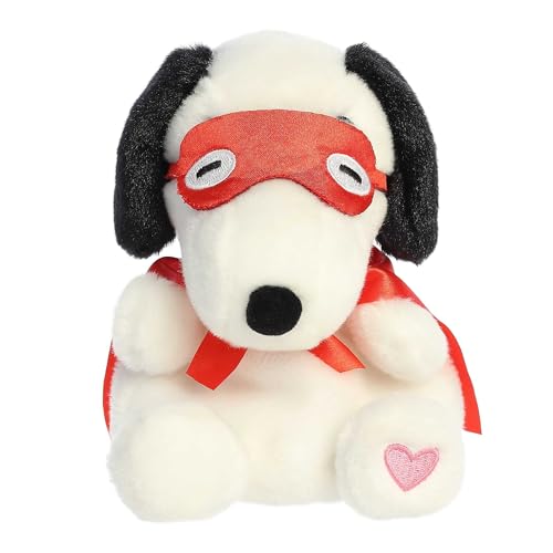Aurora® Timeless Peanuts® Palm Pals™ Snoopy Kissing Bandit Animal de peluche, personajes clásicos, recuerdos duraderos, blanco, 5 pulgadas