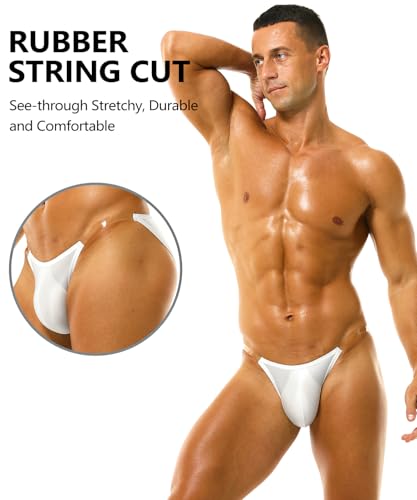 Men's Sexy Ice Silk Bikini Low Rise Soft See-through String Cut Briefs Bulge Pouch Underwear4