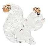 Figurine d'écureuil en verre : utilisez cette figurine d'anniversaire en verre comme décoration unique pour vos amis ou votre famille ; cette décoration d'écureuil automnale exprime des vœux sincères tout en démontrant votre sens artistique. jolie décoration d'automne, figurine d'écureuil en cristal
