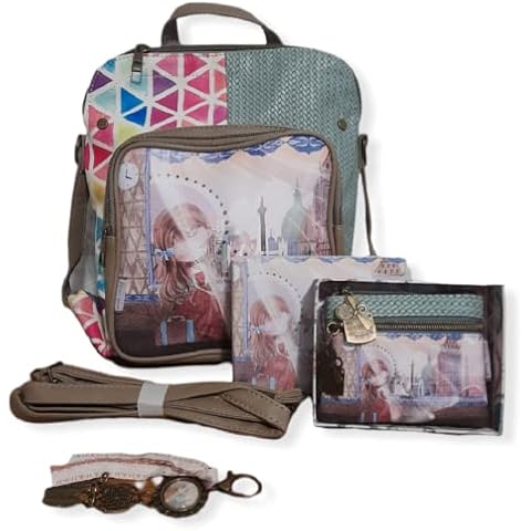 SWEET & CANDY Bolso Mochila Bandolera con Monedero Londres Cover