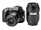 Lieferumfang: E-500 Gehäuse, BLM-2 Lithium-Ionen Akku, BCM-2 Ladegerät, Augenmuschel , Gurt , USB Kabel, Video Kabel, Olympus Master (Software CD-ROM), Einfache Anleitung , Referenzhandbuch (CD-ROM), Garantiekarte, Objektive
