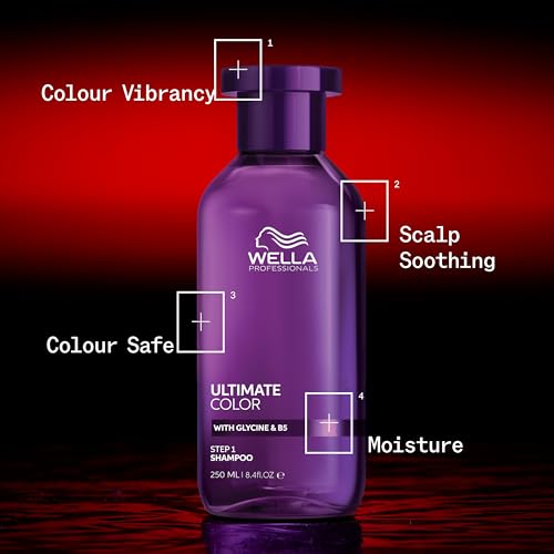 Wella Professionals ULTIMATE COLOR Sulphate-Free Shampoo For all Coloured Hair - Protects Hair Colour & Cleanses Scalp - With Glycine & Metal Purifier 250ml