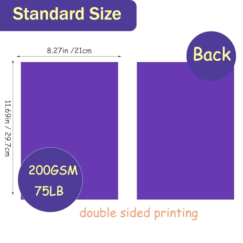 60 Blatt Tonpapier A4 Bunt, 30 Farben - 200 g/m² Tonkarton, Bastelkarton für Malen Kartenherstellung Einladungen Scrapbook Basteln, 21 x 29.7cm