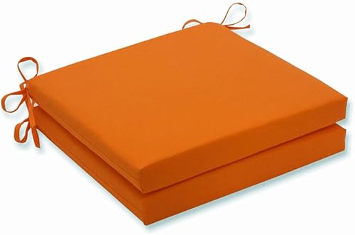 Miniatura 7 de Pillow Perfect - Cojín de lino para asiento, con esquina cuadradas (20 x 20 x 3 pulgadas, 2 unidades), color verde