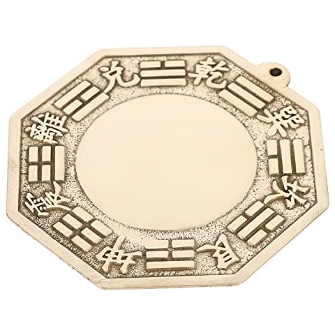 VICASKY Bagua Convex Treasure Blessing Chinese Film Mirror One Traditional Luck Crafts Zen Stickers Fengshui Diagram Cm Pa Luckly Ward Family Exorcise Golden Energy Feng Against Mountain Cover