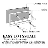 6.21 DEWEST 2PCS Black License Plate Frames