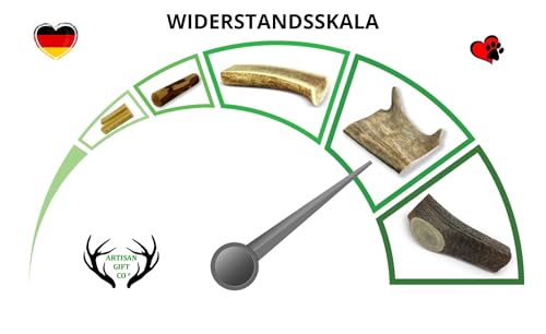 Artisan Gift Co - Damhirschgeweih Kauknochen für Welpen und Große Hunde, Gesamtnettogewicht 200gr+