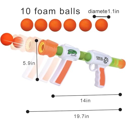 Image of ToyBharat Sports Gun Toys for Kids 5 Years | Fun Target Shooting Blaster Gun with 5 Soft Foam Bullets | Blaze Storm Hot Fire Toy Gun for Boys, Girls, Teen, Adults | Birthday Gift - Made in India