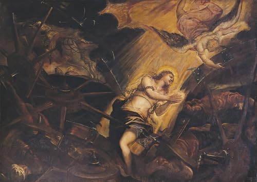 Tableaux sur toile le martyre de sainte Catherine Jacopo Robusti Tintoretto déco bureau 60x90