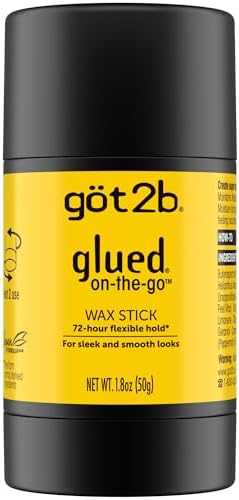 got2b glued on-the-go wax stick, 1.8oz, sleek and slick styles, style your hair without the crunch, helps control frizz