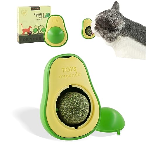 Havenfly Bola de Hierba Gatera, Juguetes para Gato Catnip para Gatos, Hierba para Gatos Naturales, Giratorio Catnip Bolas para Gatos (1PC)
