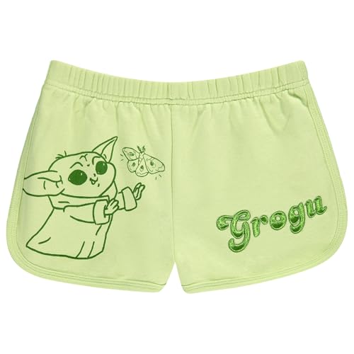 Image of STAR WARS Girls Baby Yoda Crewneck Sweatshirt and Shorts Clothing Set- Little and Big Girl Sizes 4-16