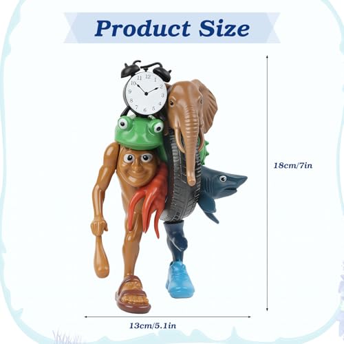 yumcute 18cm Lustige Brainrot Figuren, Abnehmbar Italian Brainrot Spielzeug Hybridfigur mit Tung Tung Sahur Tralalero Tralala ect, Einzigartige Schreibtischdekoration für Sammler, Meme-Liebhaber