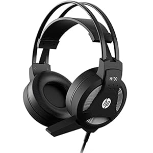 HP H100 Wired Over Ear Gaming Headphones with 3.5 mm Audio Output with Mic/Easily Control Volume/Compatible with PCs…