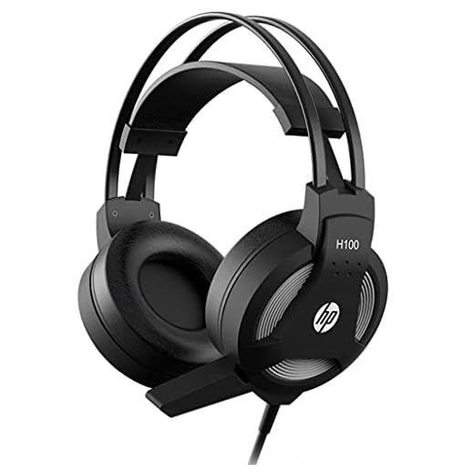Headset HP Gamer H100 Preto - Com Microfone Driver de 50mm P2 3.5mm Áudio Stereo - 7QV34AA