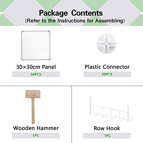 Miniatura 9 de C Ahome C Hogar Organizador De Almacenamiento En Cubos, Unidades De Estantes De 16 Cubos, Armario, Ideal Para Dormitorio, Sala De Estar, Oficina, 48.4 L X 12.4 W X 48.4 H Milky Upcs16m
