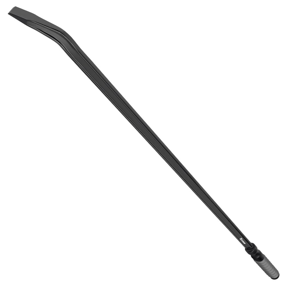 Titan Pro-X 63791 48-Inch I-Beam Striking Bar, Heavy-Duty Pry Bar with Angled Chisel End and Reinforced Strike Cap