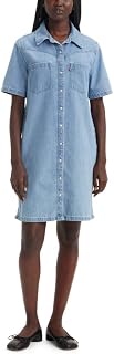 Women's Louisa Denim Short Sleeve Dress (Also Available in Plus)