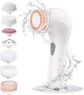 Facial Cleansing Brush, ETEREAUTY Waterproof Facial Brush Skin Cleansing Scrub with 7 Heads