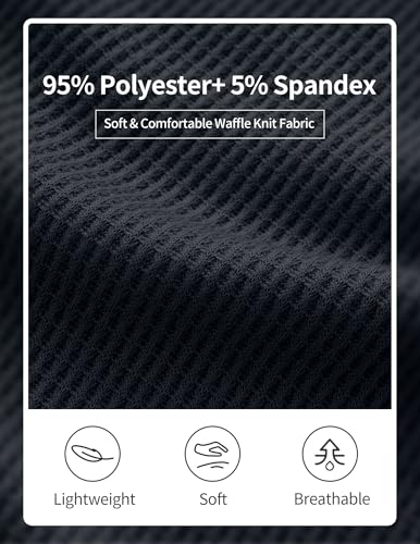 Vssjavun Mens Short Sets 2 Pieces Outfits Waffle Knit Lounge Set Short Sleeve Summer Casual Tracksuit