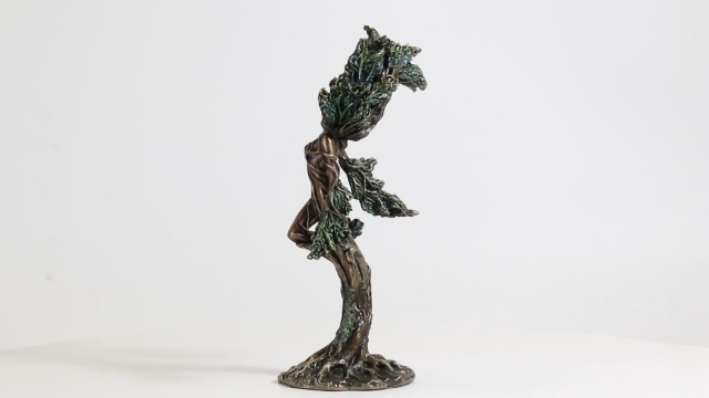 Estatua decorativa de resina bronce 25 cm miniatura 7