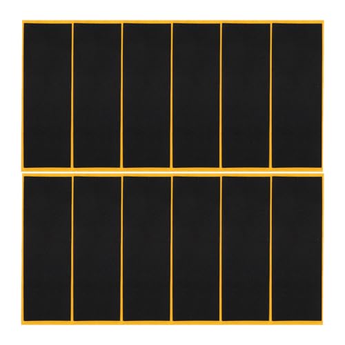 jojofuny Ruban Adhésif en Mousse pour Fingerboard 12 Pièces Noir Facile À Coller Accessoire Antidérapant pour Planche À Doigts