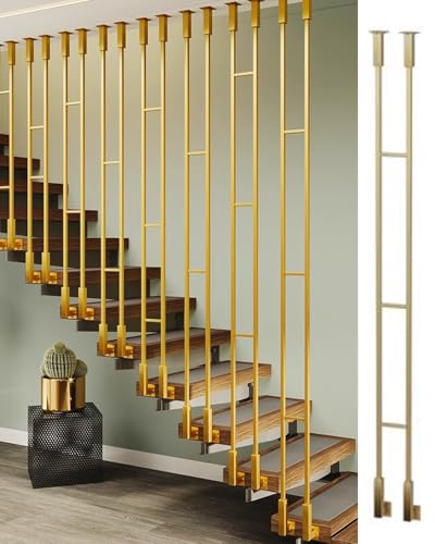 Balustres d'escalier verticaux en métal pour rénover un salon moderne