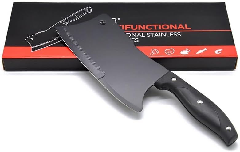Meat Cleaver, Butcher Knife Stainless Steel Bone Chopping Knife Meat Vegetables Slicing Cleaver High Hardness Kitchen Chef Knife