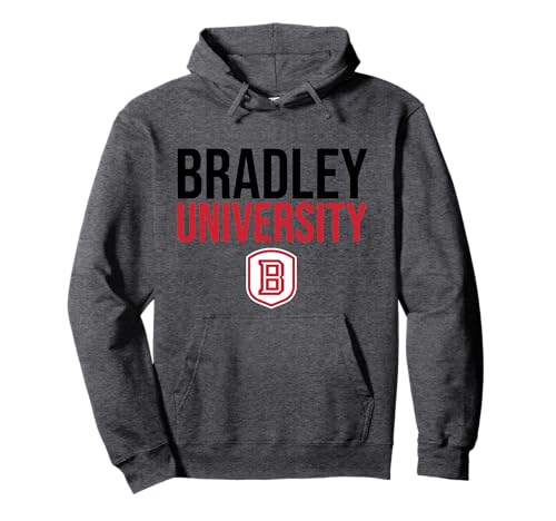 Bradley University Braves Stacked Pullover Hoodie