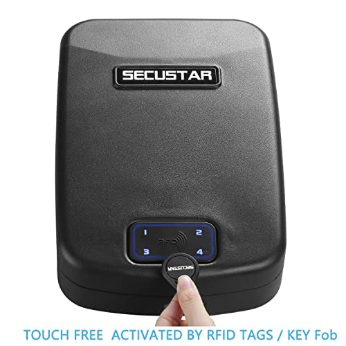 Secustar Security Biometric Fingerprint Safe, Steel Lock Box Safe High-End Closet Safe For Home/Office/Hotel,Jewelry And More Valuables #TOP2