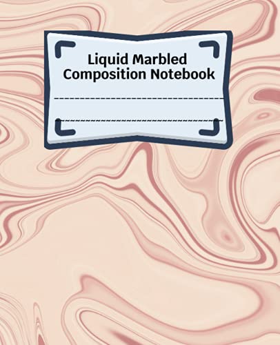 Liquid Marbled Composition Notebook: Liquid Marble Wide Ruled Paper Subject Book (School Essentials)7.5 x 9.25 inches,120 pages image 2