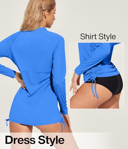 Image of Heathyoga Rash Guard for Women UPF 50+ UV Sun Protection Swim Shirt for Woman Long Sleeve Swimsuits Bathing Suit Tops