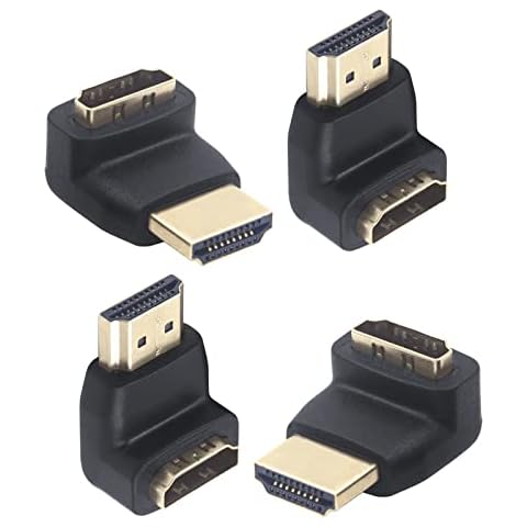 HDMI Winkelstecker, LEENUE HDMI Winkel Adapter 90 und 270 Grad Vergoldeter Cover