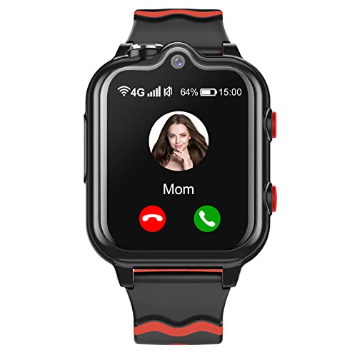 Reloj Inteligente Niño GPS y Llamadas Niña Smartwatch 4G WiFi Video Llamada SOS 2 Cámaras Impermeable SMS Despertador Cronómetro Modo Clase Rechazo Llamada Desconocida Música Video Reproductor Reg