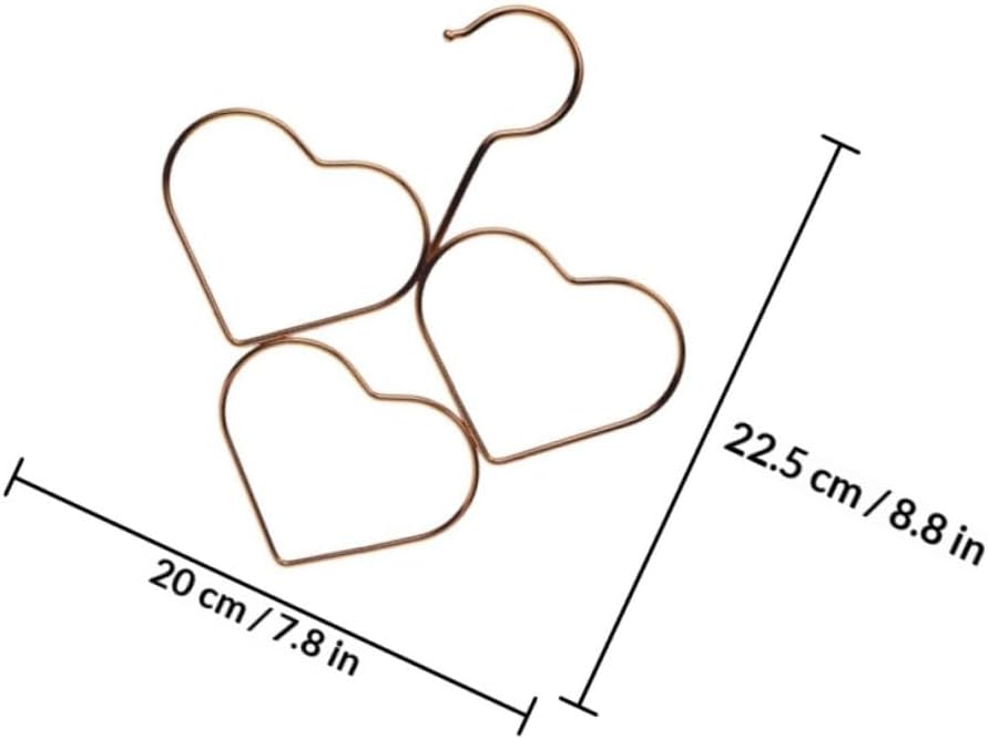 5pcs Heart Multi Functional Clothes Hangers Iron for Closet Storage