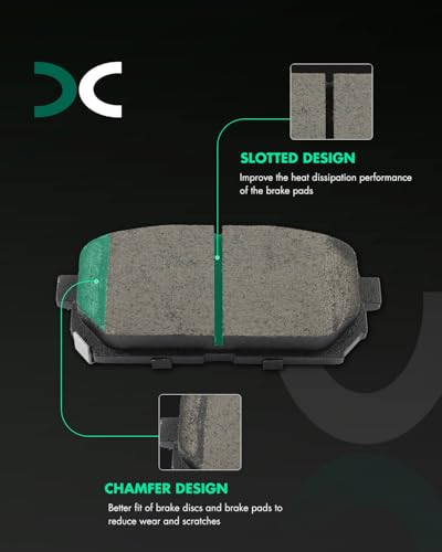 Image of SCITOO D1295 D1296 Front & Rear Ceramic Brake Pads Sets w /Hardware Replacement For Kia For Rondo 2007-2009
