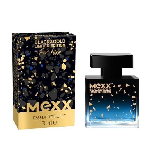Mexx Black & Gold Limited Edition Man Eau de Toilette, holzig-fruchtiger Herrenduft, 30ml