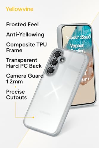Image of Hybrid Clear Case for Samsung Galaxy M36 / F36 5G, Hard PC+TPU Shockproof, Anti-Yellowing Cover with Camera Protection (Transparent Black)